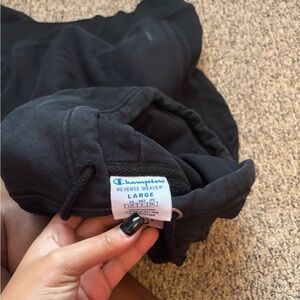 Champion Reverse Weave Black Sweatshirt